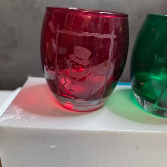 Partylite‎ P7259 Snowman Christmas Tree Stars Votive Candle Holders Set of 3 - Picture 2 of 13